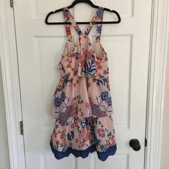 Hemant & Nandita Floral Tiered Mini Dress